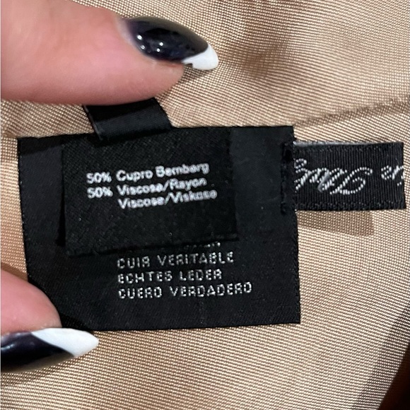 Women’s Tombolini Leather Blazer Jacket Cream Size 42 - Picture 14 of 15